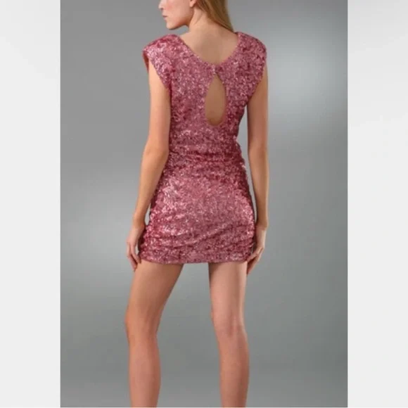 Alice + Olivia Sequin Keyhole Dress, Size M - Picture 2 of 16